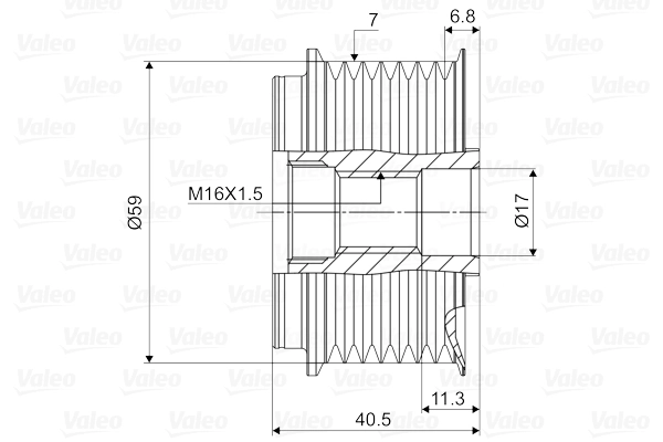 Poulie roue libre, alternateur VALEO 588079