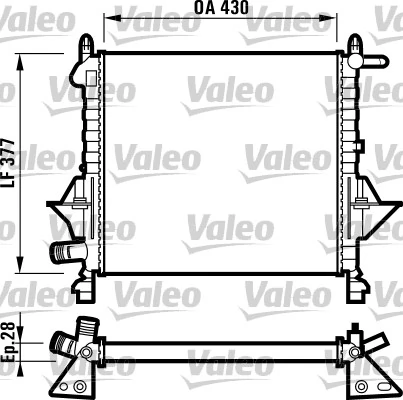 Radiateur, refroidissement du moteur VALEO 732051
