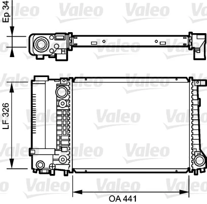 Radiateur, refroidissement du moteur VALEO 731520
