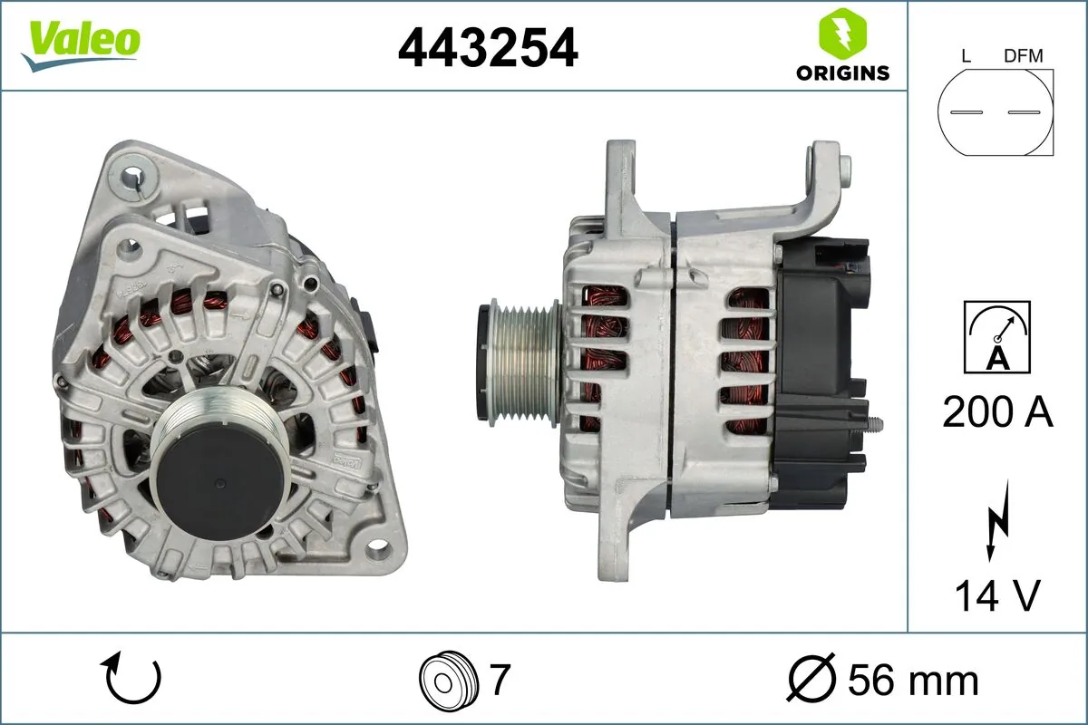 Alternateur VALEO 443254