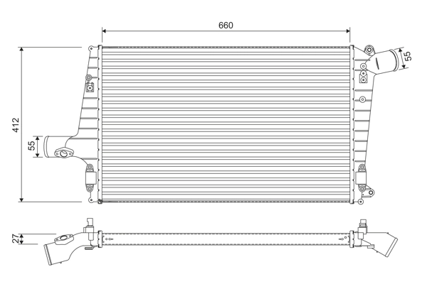 Intercooler, échangeur VALEO 817865