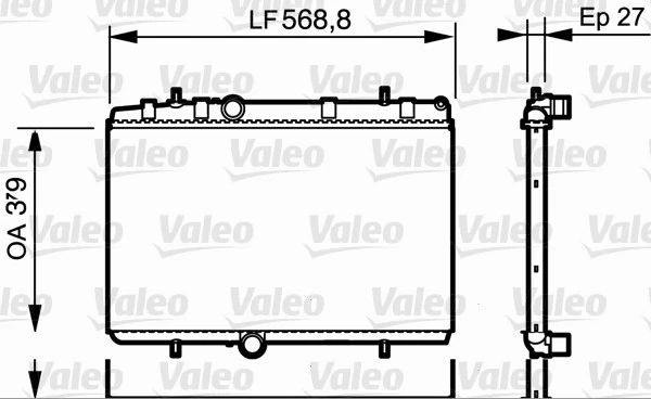 Radiateur, refroidissement du moteur VALEO 734338