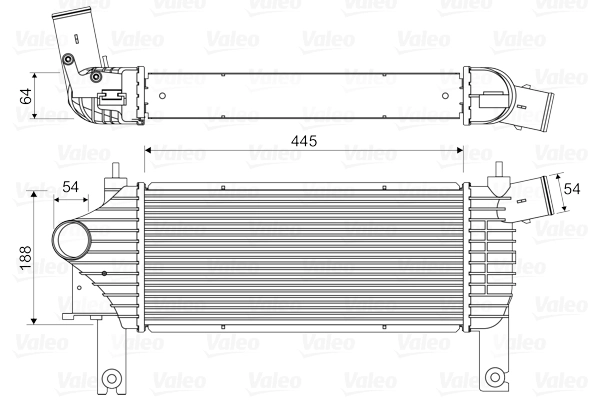 Intercooler, échangeur VALEO 818608