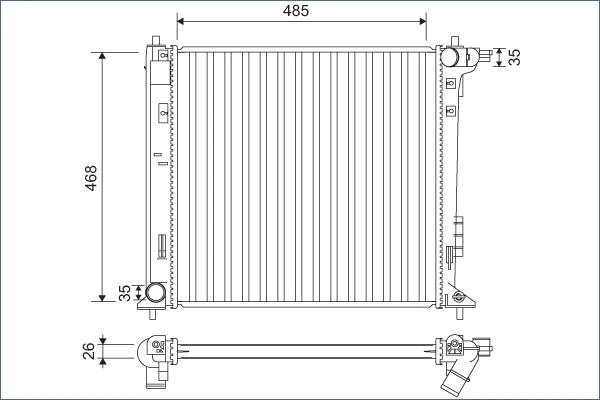 VALEO 701140 — Радіатор охолоджування