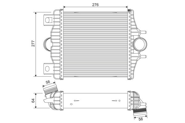 Intercooler, échangeur VALEO 818384