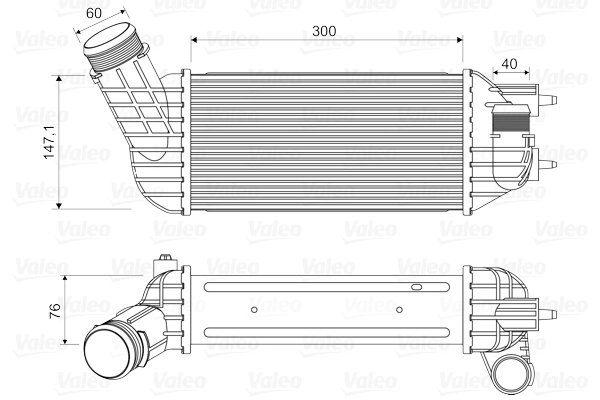 Intercooler, échangeur VALEO 818652