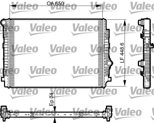 Radiateur, refroidissement du moteur VALEO 735549