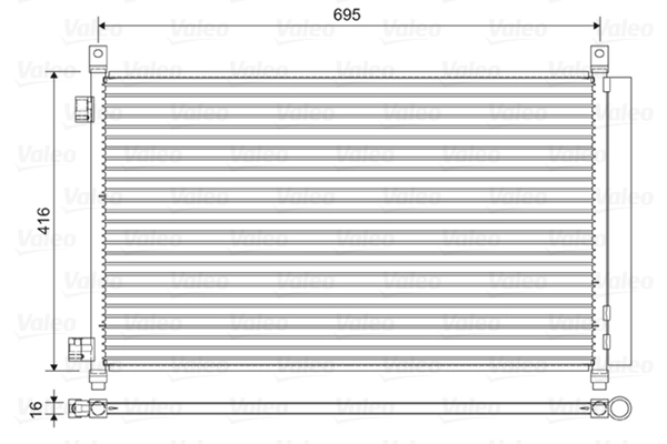 Condenseur, climatisation VALEO 822611