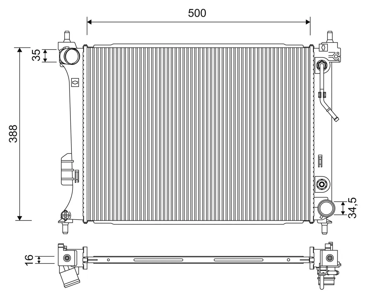 Radiateur, refroidissement du moteur VALEO 701254