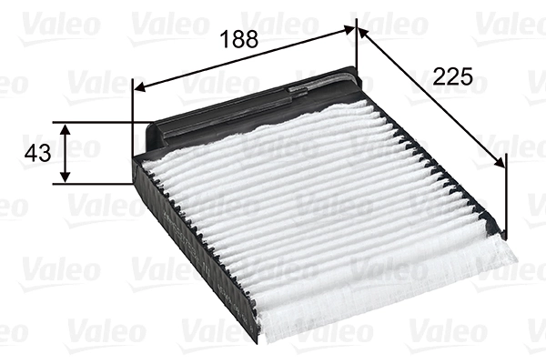 Filtre, air de l'habitacle VALEO 698753