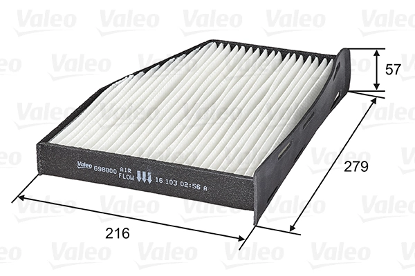 Filtre, air de l'habitacle VALEO 698800