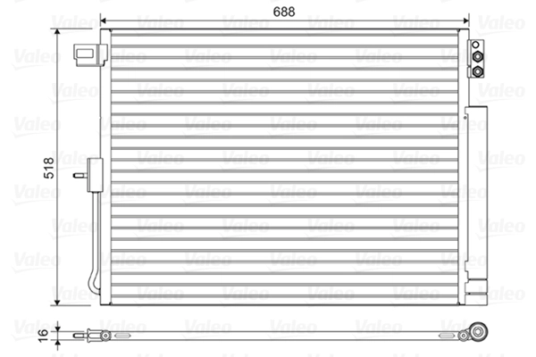 Condenseur, climatisation VALEO 822616