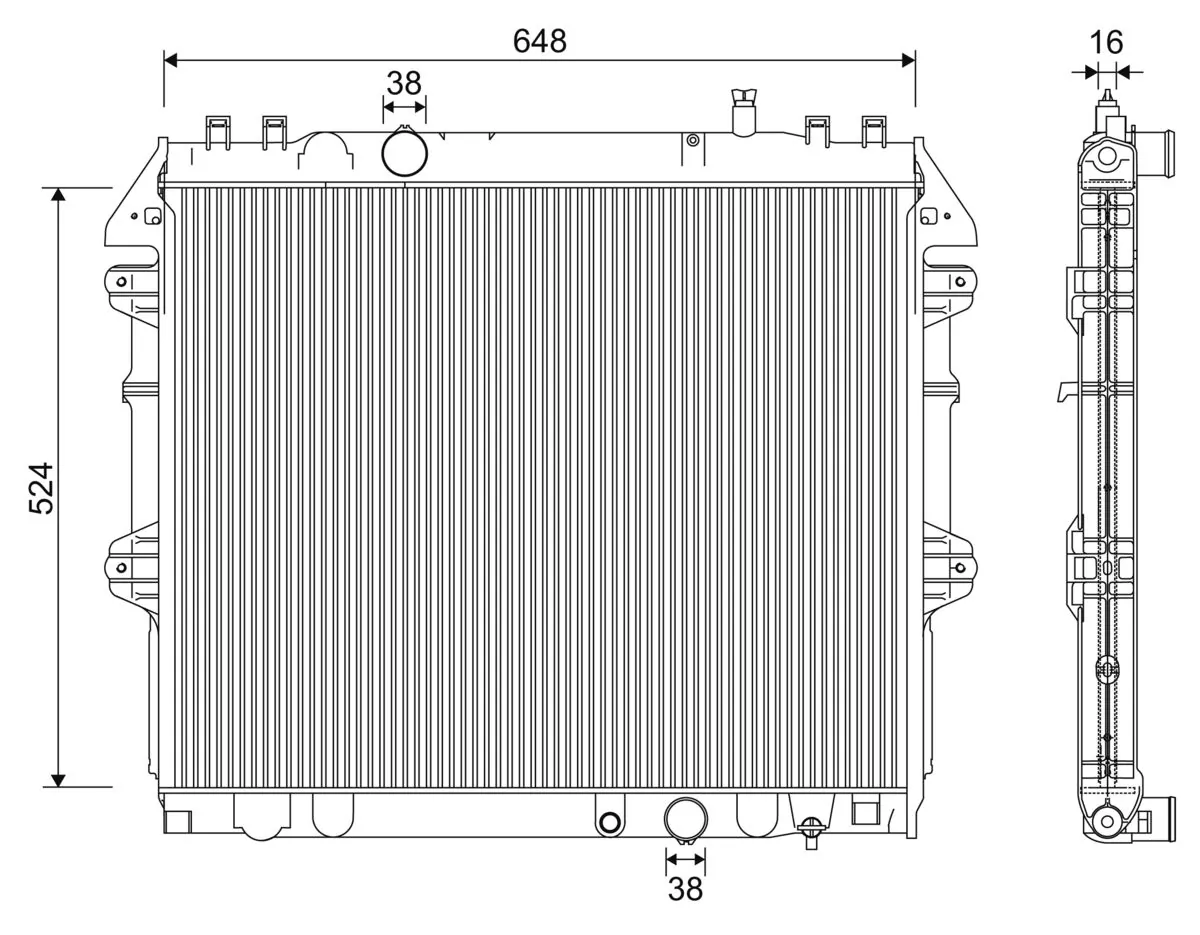 VALEO 701345 — Радіатор охолоджування