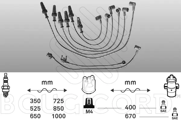 Kit de câbles d'allumage EFI AUTOMOTIVE 1417