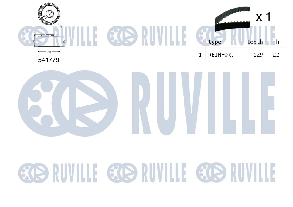 Kit de courroie crantée RUVILLE 550264