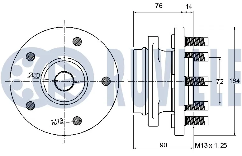 Kit de roulements de roue RUVILLE 221016