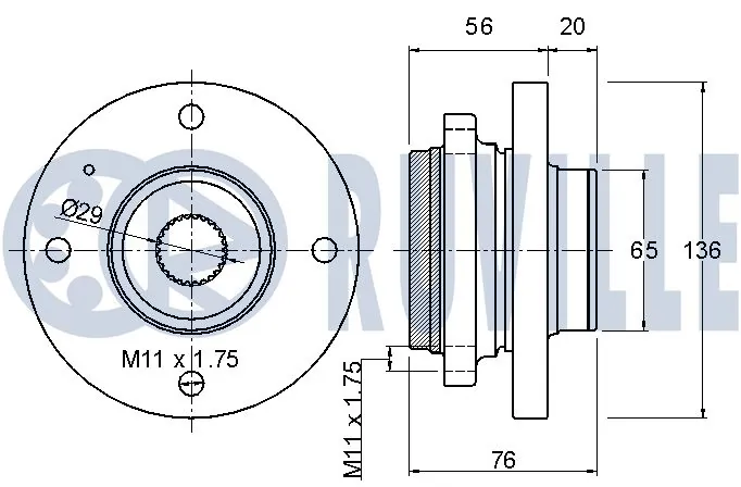Kit de roulements de roue RUVILLE 220257
