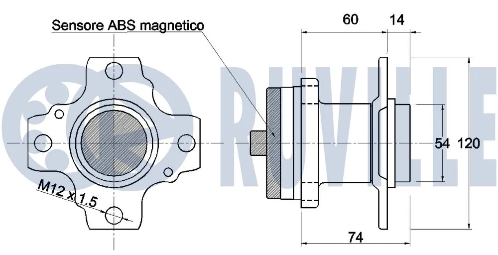 Kit de roulements de roue RUVILLE 221678