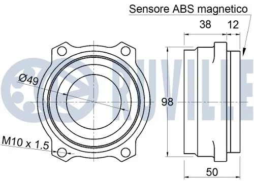 Kit de roulements de roue RUVILLE 221891