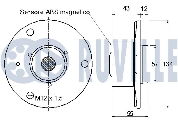 Kit de roulements de roue RUVILLE 221360