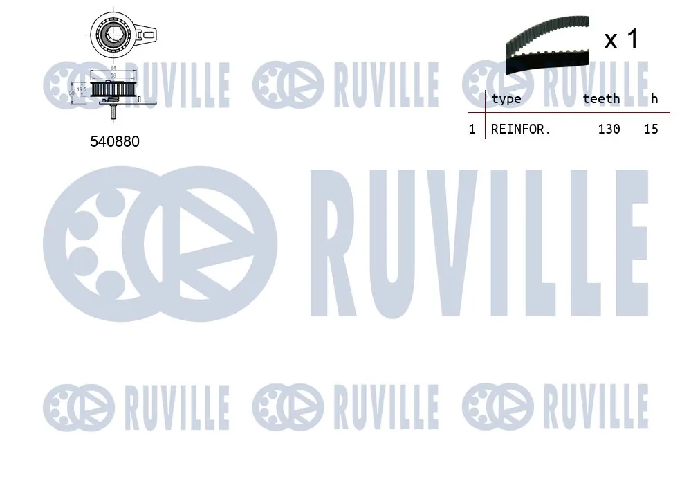 Kit de courroie crantée RUVILLE 550309