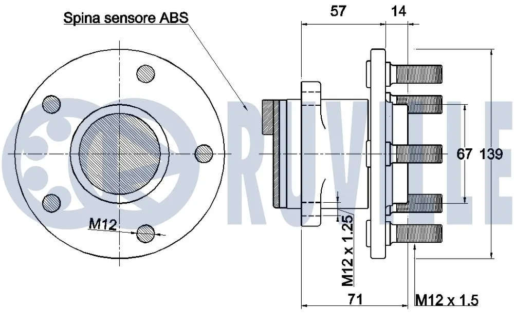 Kit de roulements de roue RUVILLE 221723