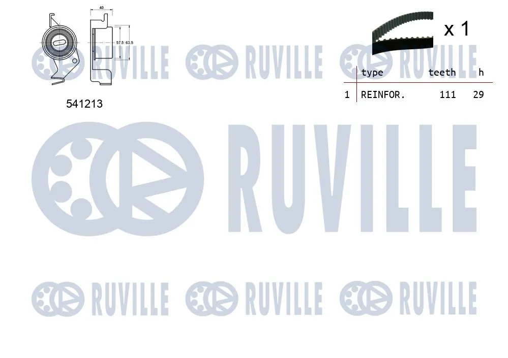 Kit de courroie crantée RUVILLE 550402