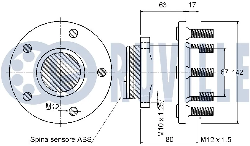 Kit de roulements de roue RUVILLE 221469