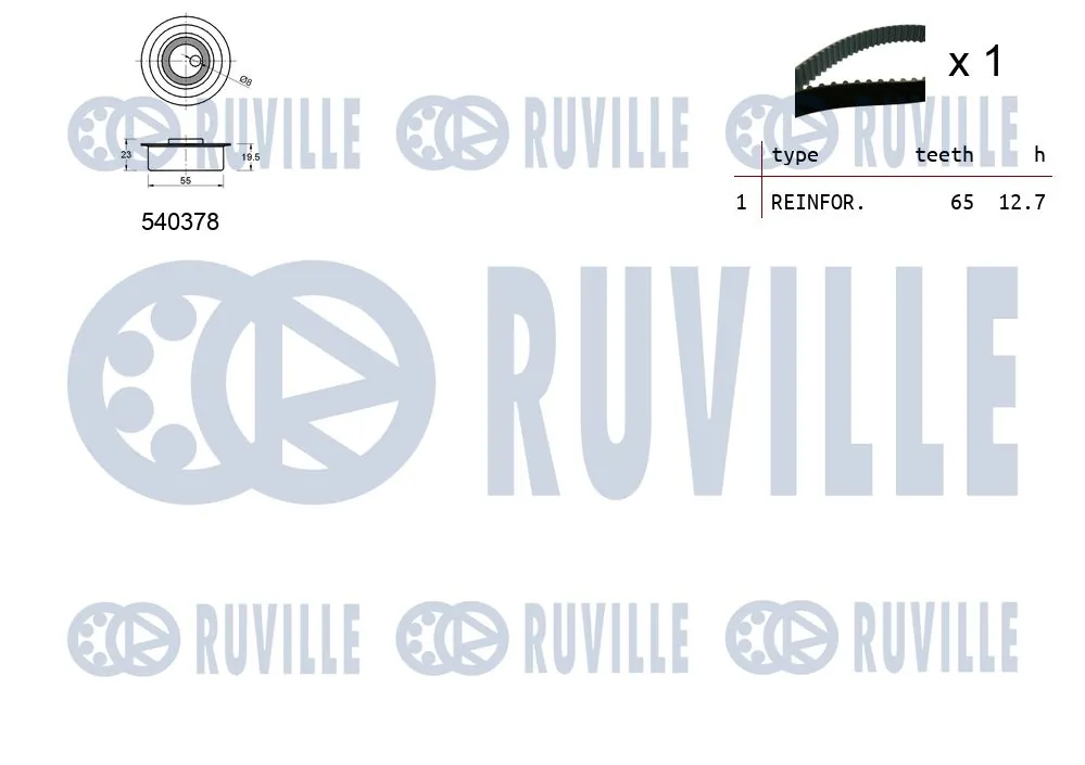 Kit de courroie crantée RUVILLE 550200