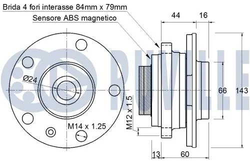 Kit de roulements de roue RUVILLE 221882