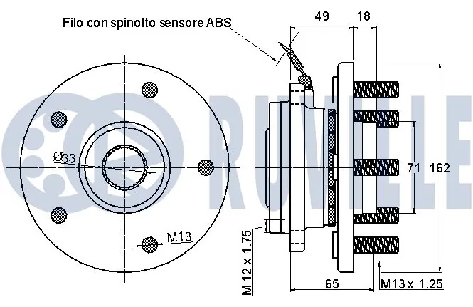 Kit de roulements de roue RUVILLE 221317