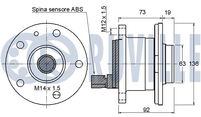Kit de roulements de roue RUVILLE 221430