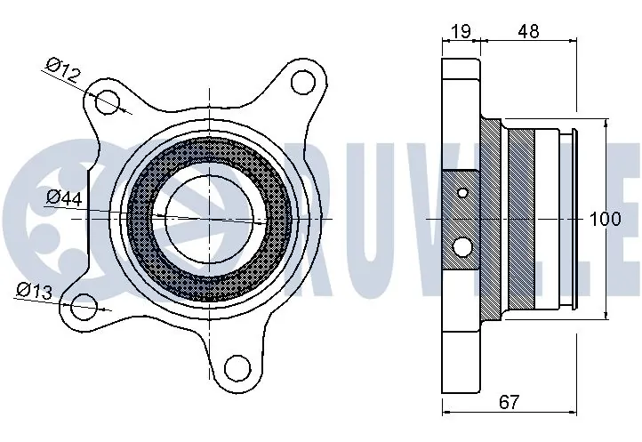 Kit de roulements de roue RUVILLE 221547