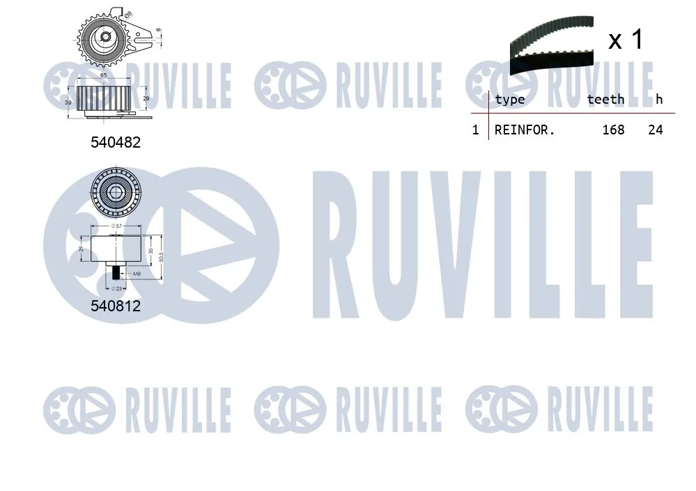 Kit de courroie crantée RUVILLE 550141