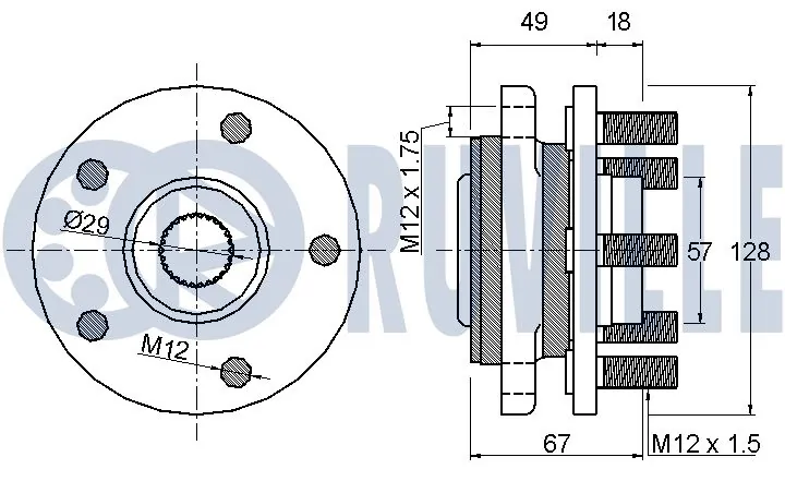 Kit de roulements de roue RUVILLE 221414