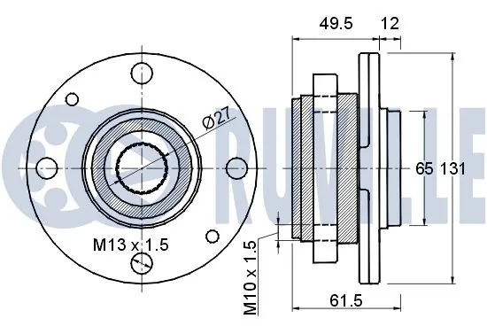 Kit de roulements de roue RUVILLE 220314