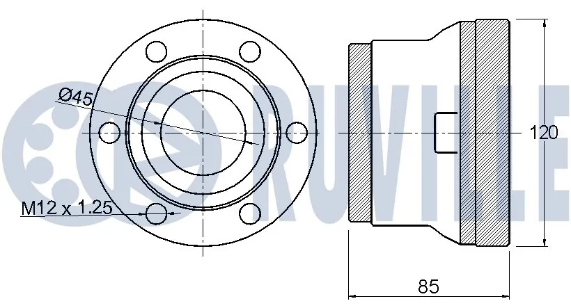 Kit de roulements de roue RUVILLE 220958