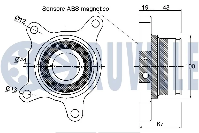 Kit de roulements de roue RUVILLE 221546