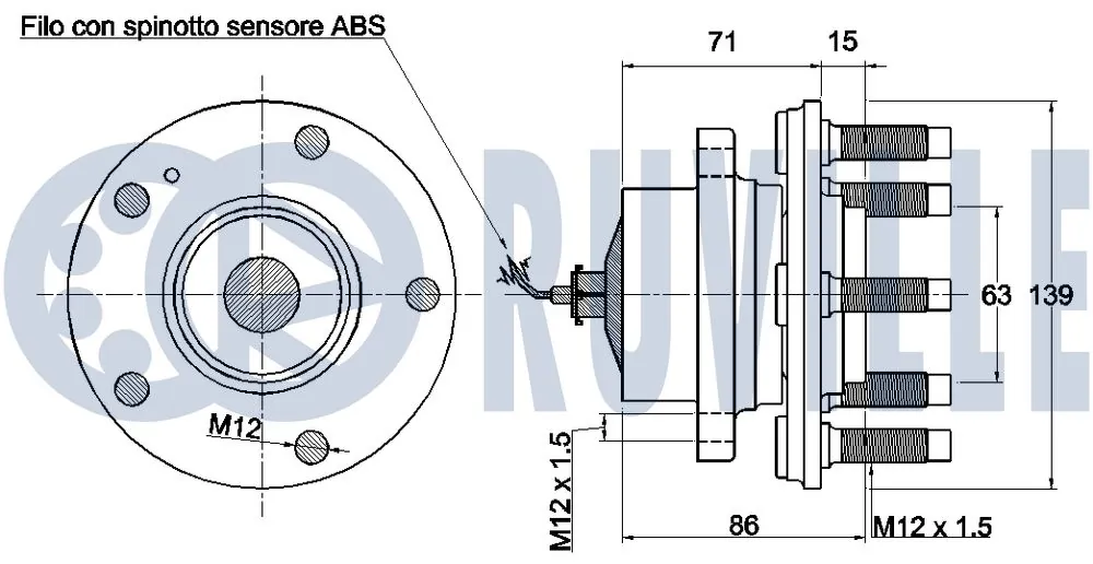 Kit de roulements de roue RUVILLE 221675