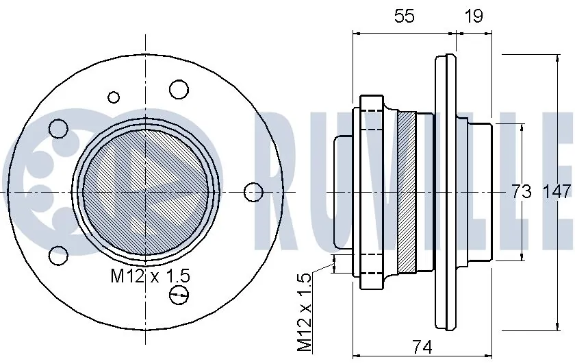 Kit de roulements de roue RUVILLE 221636