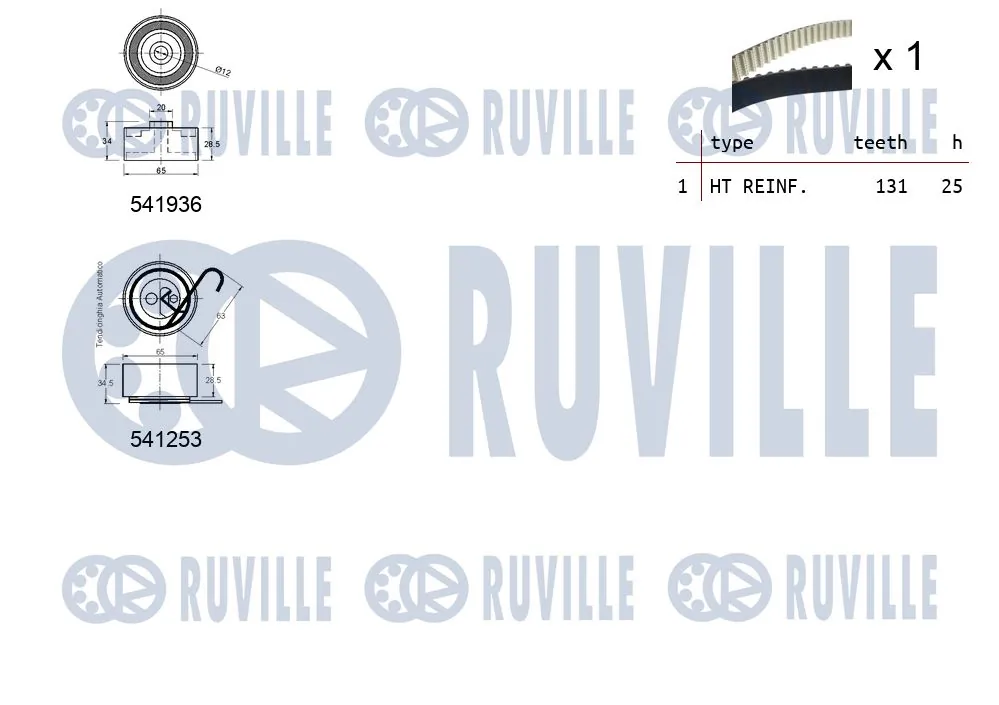 Kit de courroie crantée RUVILLE 550063