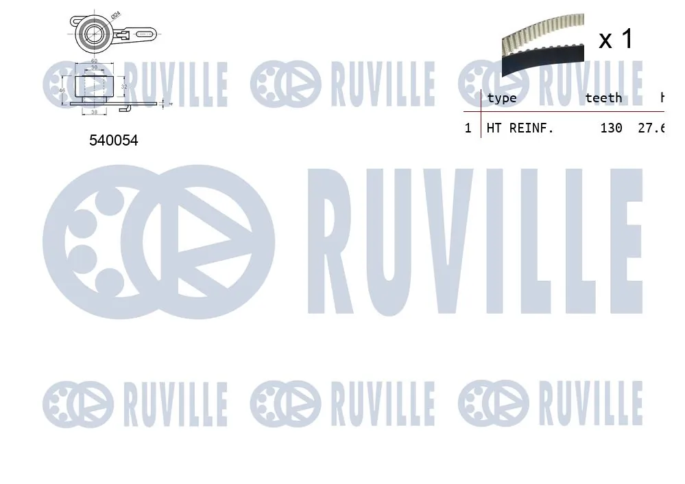 Kit de courroie crantée RUVILLE 550371
