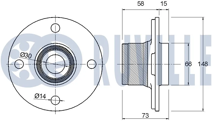 Kit de roulements de roue RUVILLE 221316