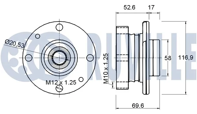 Kit de roulements de roue RUVILLE 220283