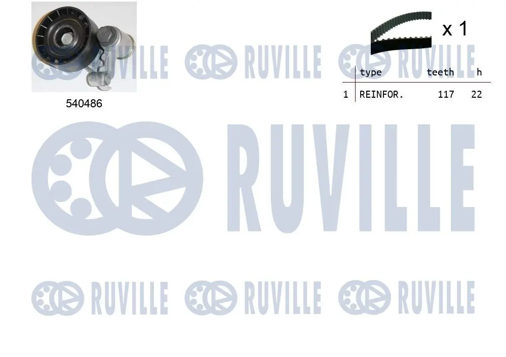 Kit de courroie crantée RUVILLE 550029