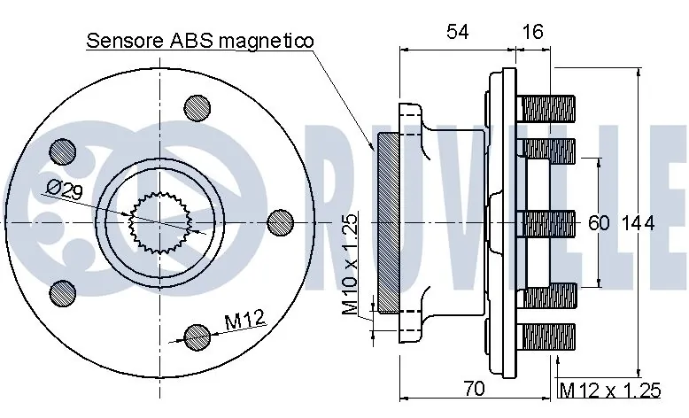 Kit de roulements de roue RUVILLE 221253