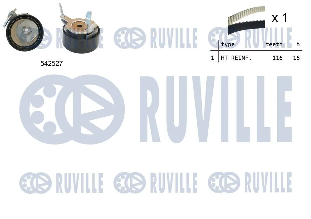 Kit de courroie crantée RUVILLE 550372