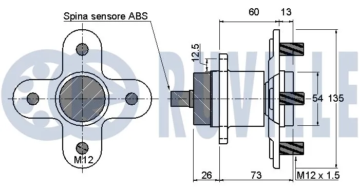 Kit de roulements de roue RUVILLE 221454