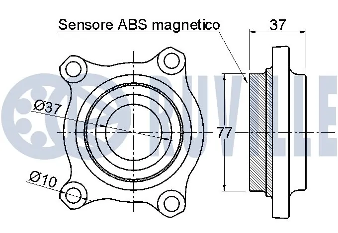 Kit de roulements de roue RUVILLE 221048