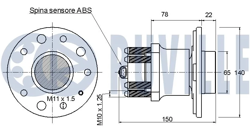 Kit de roulements de roue RUVILLE 220686